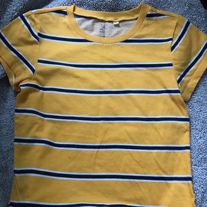 Yellow & Navy Striped Pacsun Tee